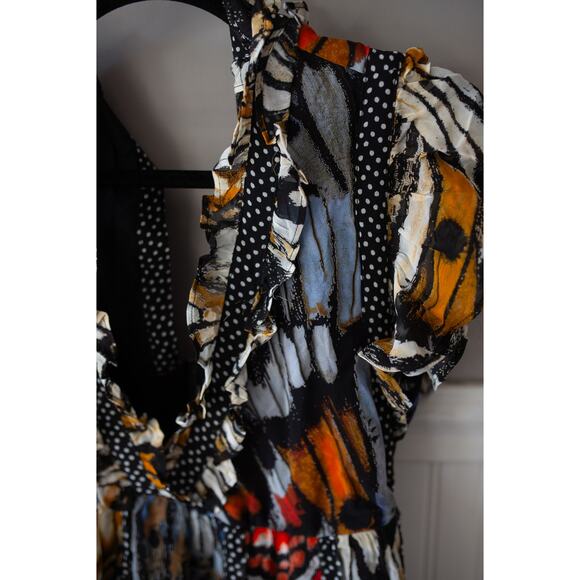 Anthropologie Maeve Short-Sleeve V-Neck Midi Dress XS - Picture 4 of 6